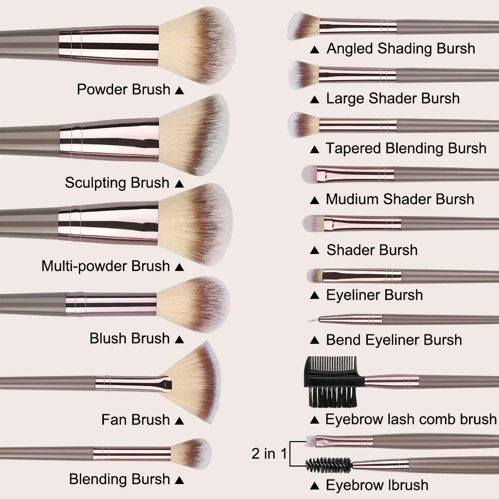 1/20 pcs Professional Makeup Brush Set, Super Delicate Detail, Eyeshadow Concealer Highlighter, Women's Beauty Tool