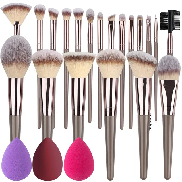 1/20 pcs Professional Makeup Brush Set, Super Delicate Detail, Eyeshadow Concealer Highlighter, Women's Beauty Tool