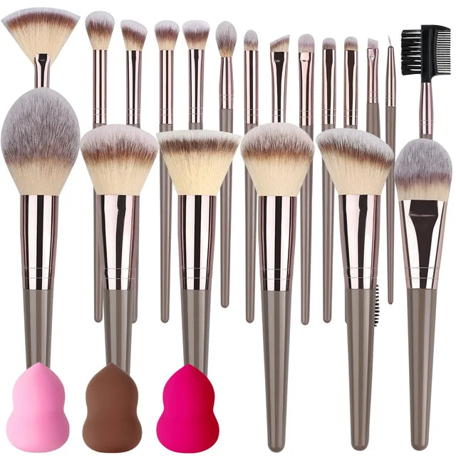 1/20 pcs Professional Makeup Brush Set, Super Delicate Detail, Eyeshadow Concealer Highlighter, Women's Beauty Tool