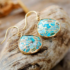 Women Teardrop Turquoise Dangle Earrings Art Deco Modernism Teengirl Earring Designer Rhinestone Jewelry Wholesale