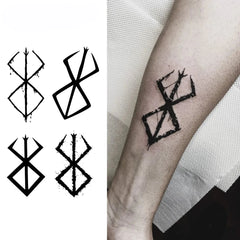 Berserker Temporary Tattoo,Lasts To 15 Days New Technology Magic Waterproof Semi Permanent Sticker.