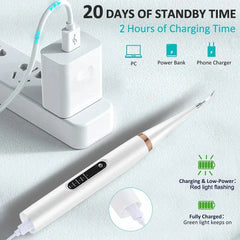 Electric Tooth Whitening Brush Frequency Sonic Teeth Cleaner Dental Scaler Toothbrush Calculus Plaque Remover Stone Remover Kit