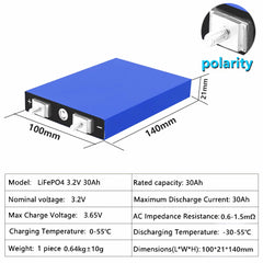 4pcs LiitoKala 3.2V 30Ah LiFePO4 battery cell Lithium iron phosphate deep cycles for Diy 12V 24V 36V 48V solar energy UPS power