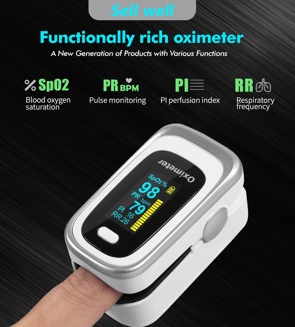 KIUZOU Fingertip Pulse Oximeter & Handheld Asthma Inhaler Mesh Nebulizer & Wrist Blood Pressure Monitor Sphygmomanometer 3in1kit