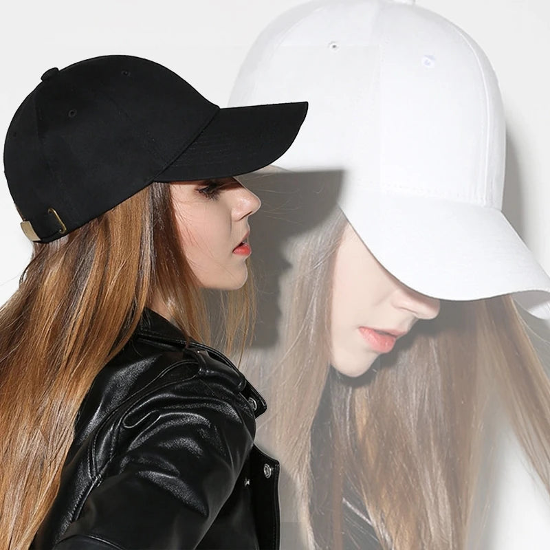 Unisex 100% Cotton Cap High Quality Solid Simple Color Hard Top Baseball Cap Men Women Adjustable Casual Outdoor Sports Hat Cap