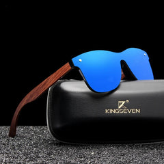 KINGSEVEN Natural Wooden Sunglasses Men Polarized Fashion Sun Glasses Original Eye Protection Eyewear Oculos De Sol Masculino