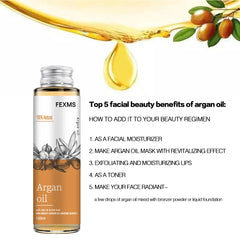 Organic  Argan Oil  100% Pure Cold Pressed Virgin Premium Grade For Dry & Damaged Skin, Hair, Face, Body, Scalp & Nails