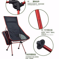 Ultralight Folding Camping Chair Fishing BBQ Hiking Chair Fishing Picnic Chair Outdoor Tools Travel Foldable Beach Seat Chair