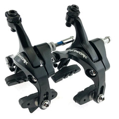 RACEWORK Road Bike Dual Pivot Calipers Bicycle Brake Racing Aluminum Side Pull Caliper Front Rear With Brake Pads