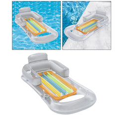 PVC Inflatable Mattress Swiming Pool Air Bed Floating Row Float Sofa Backrest Beach Summer Water Buoyancy Toy Relaxing Chair Mat