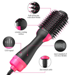 One Step Hair Dryer and Volumizer 1000W Rotating Hot Air Brush Professional Blow Dryer Comb Brush Electric Ion Blow Dryer Brush