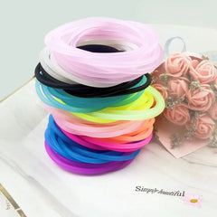 100 pcs Women Colorful Hair Ties Silicone Elastic Hair Rubber Bands For Ponytail Holder Girls Hairbands Gum Children Accessories