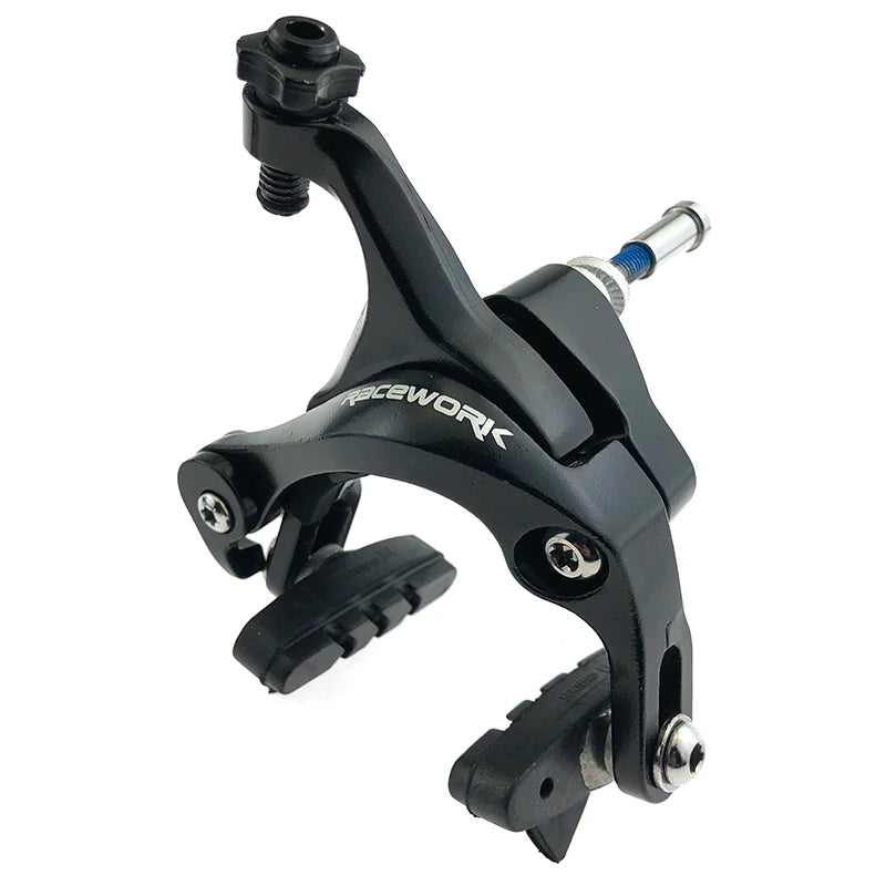 RACEWORK Road Bike Dual Pivot Calipers Bicycle Brake Racing Aluminum Side Pull Caliper Front Rear With Brake Pads