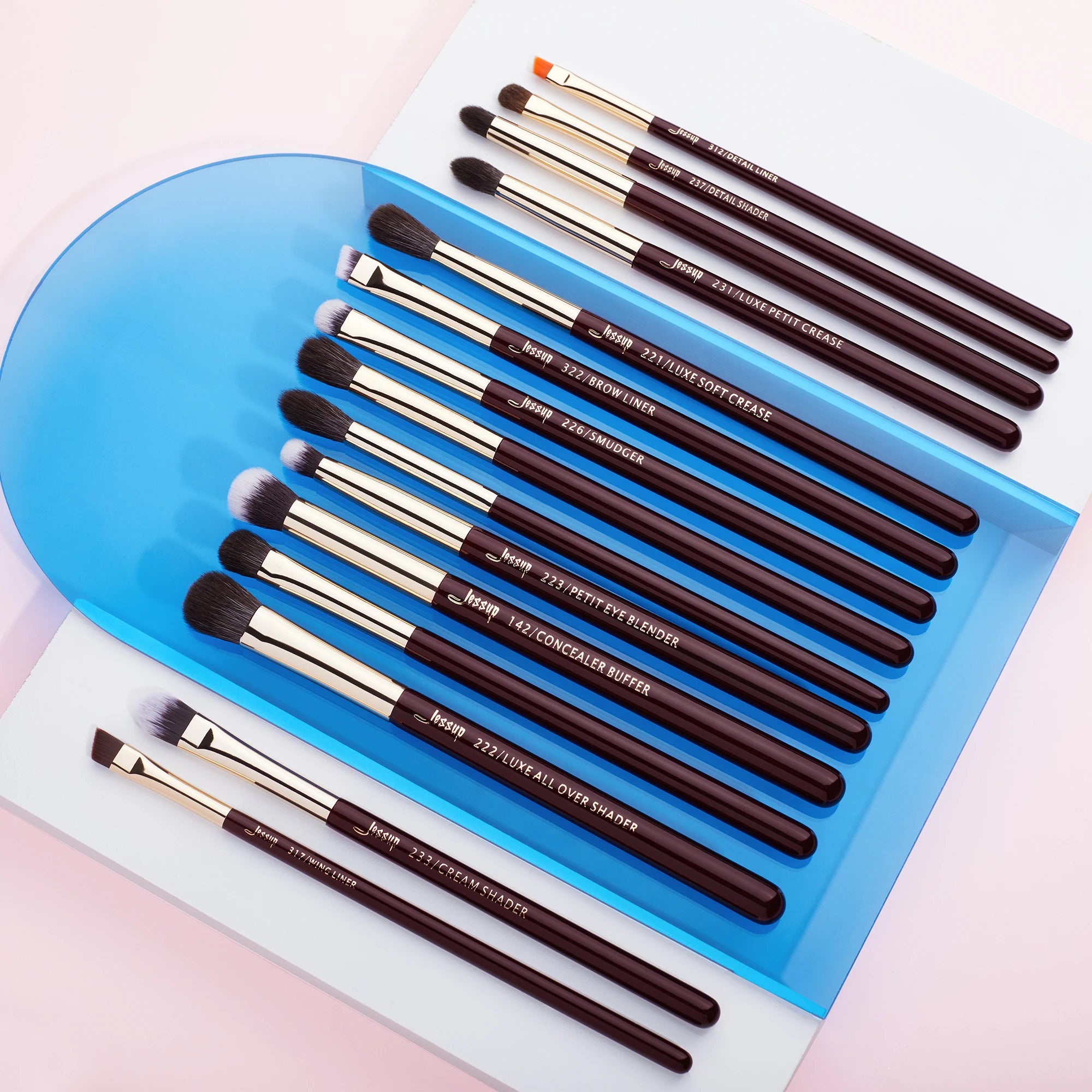 Jessup Eye Brushes Set 15pcs Makeup brush, Natural Synthetic,Eyeshadow Brush,Eyeliner Blending Eyebrow Concealer T284