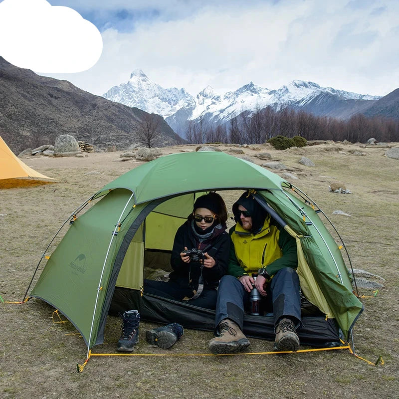 Naturehike Cloud Peak 2 Camping Tent 2-Person 20D Waterproof Ultralight Outdoor Travel Double Layer Tent 4-Season Use