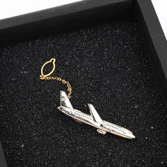 Airplane Shape Men Tie Clip Pilot Business Men Necktie Clip High Quality Cufflinks Tie Clasp Men Suits Wedding Gift