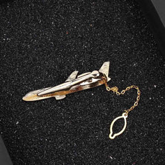 Airplane Shape Men Tie Clip Pilot Business Men Necktie Clip High Quality Cufflinks Tie Clasp Men Suits Wedding Gift