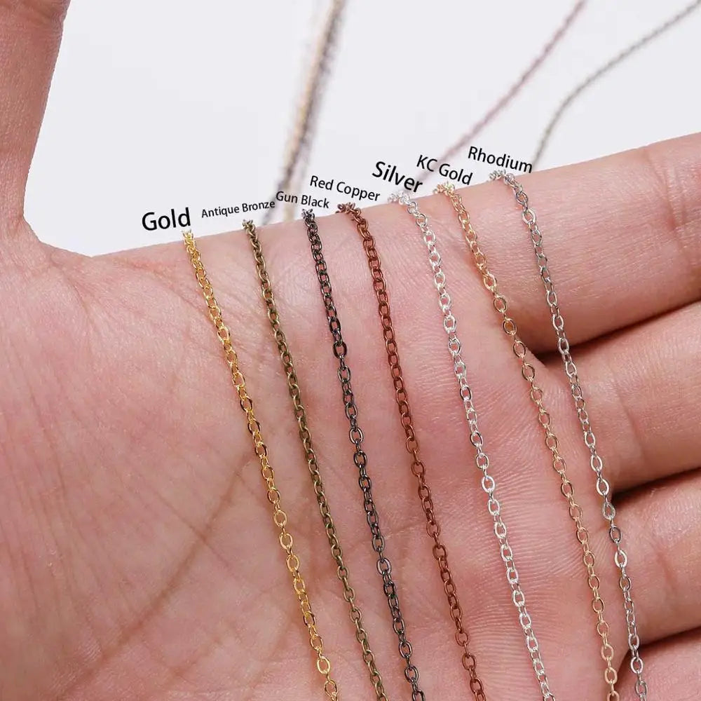 5 m/lot Gold/Bronze Plated Necklace Chain For Jewelry Making Findings DIY Necklace Chains Materials Handmade Supplies