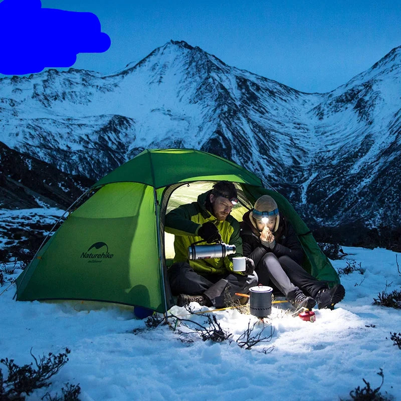 Naturehike Cloud Peak 2 Camping Tent 2-Person 20D Waterproof Ultralight Outdoor Travel Double Layer Tent 4-Season Use