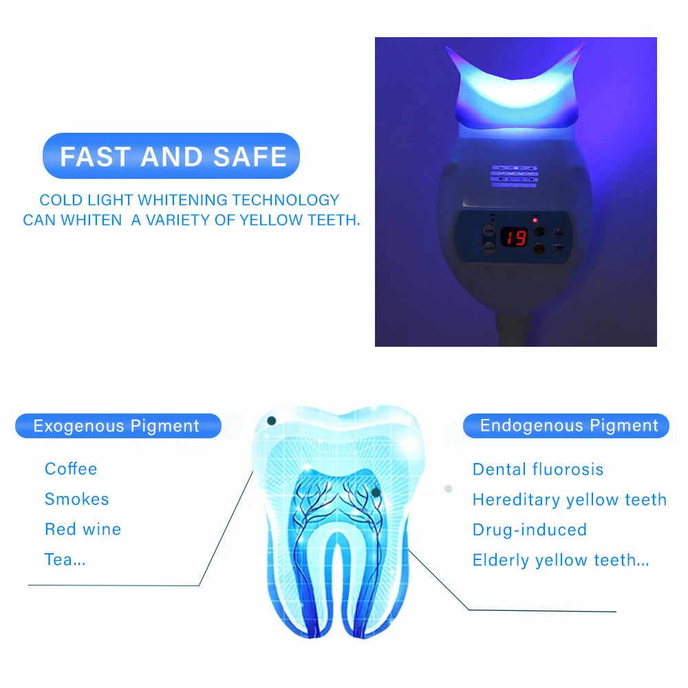 Dental Cold Light LED Teeth Whitening Machine Desk Tooth Bleaching Lamp