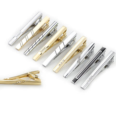 Tie Clip Classic Trendy Men Black Jewel Metal Male Business Banquet Bar Necktie Clips Clasp Glass Metal Gift