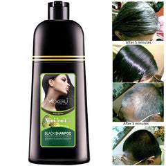 Mokeru Organic Natural Fast Hair Dye Only 5 Minutes Noni Plant Essence Black Hair Color Dye Shampoo For Cover Gray White Hair