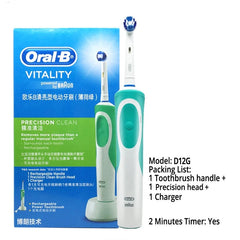 Oral B Rechargeable Electric Toothbrush Vitality Oral Hygiene Precian Clean Toothbrushes Rotating 3D White Teeth Whitening Brush