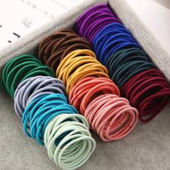 100PCS/Lot 3 CM Girls Elastic Hair Bands Rubber Band Scrunchies Headband Ponytail Holder Gum For Hair Kids Hair Accessories