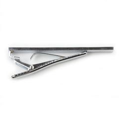 Tie Clip Classic Trendy Men Black Jewel Metal Male Business Banquet Bar Necktie Clips Clasp Glass Metal Gift