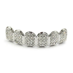 New Fshion Hip Hop Gold Silver Colour Iced Out CZ Teeth Grillz Top Bottom  Men Women Jewelry