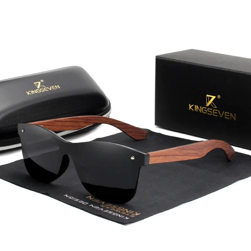 KINGSEVEN Natural Wooden Sunglasses Men Polarized Fashion Sun Glasses Original Eye Protection Eyewear Oculos De Sol Masculino