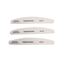 KIMAXCOLA 5 Pcs Professionel Nail File 100/180 Grit Kit Unhas De Gel Nail Files Set Grey Moon Style Acrylic Nail File Block