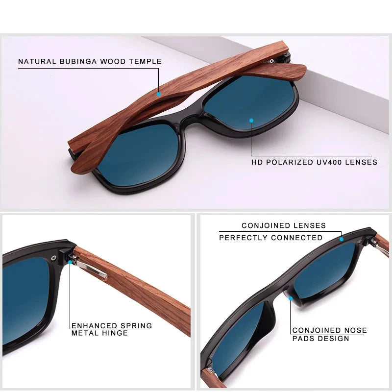 KINGSEVEN Natural Wooden Sunglasses Men Polarized Fashion Sun Glasses Original Eye Protection Eyewear Oculos De Sol Masculino