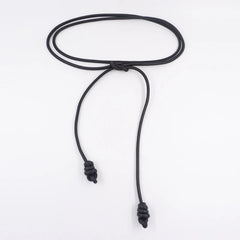 Custom sheepskin knot waist rope fashion leather round rope thin belt women's small belt waist closing decorative waist chain