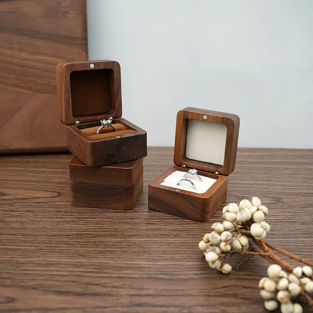 Wood Jewelry box wedding ring box Earring Rings Box Jewelry Organizer Box Luxury jewelry gift packaging Box Bracelet package