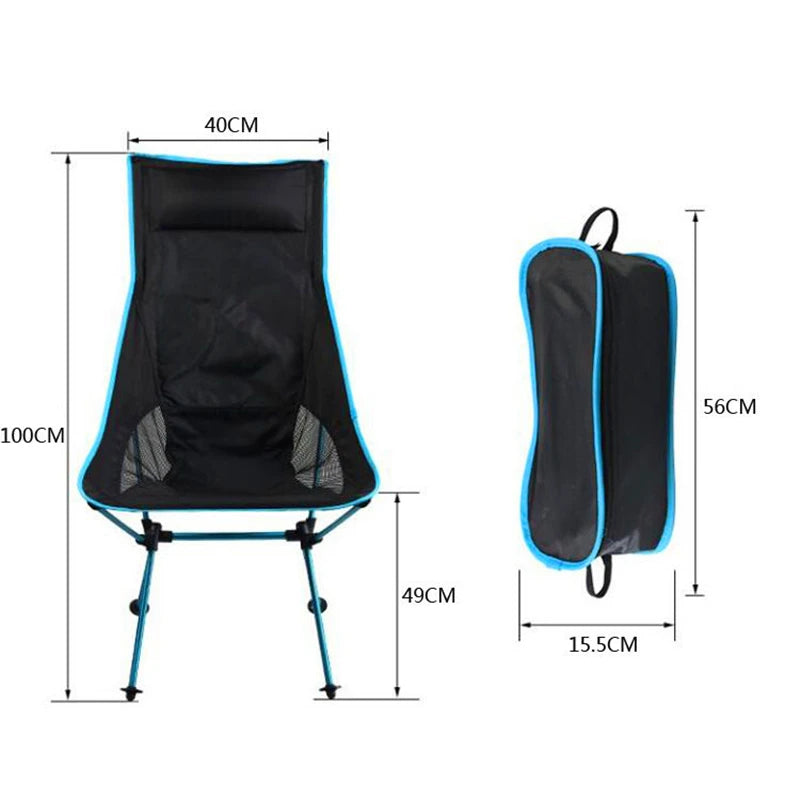 Ultralight Folding Camping Chair Fishing BBQ Hiking Chair Fishing Picnic Chair Outdoor Tools Travel Foldable Beach Seat Chair