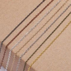 5 m/lot Gold/Bronze Plated Necklace Chain For Jewelry Making Findings DIY Necklace Chains Materials Handmade Supplies