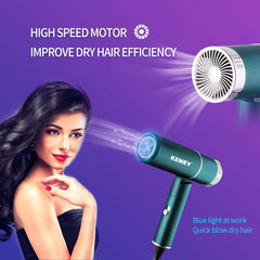 9825 Hair Dryer 1000W Professional Blow Dryer Fast Drying for Hair Care T-shape Foldable Portable for Home Travel Student