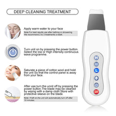 Beauty Star Ultrasonic Face Cleaner Skin Scrubber Ultrasound Vibration Massager Ultrasound Peeling Clean Tone Lift Scrubber