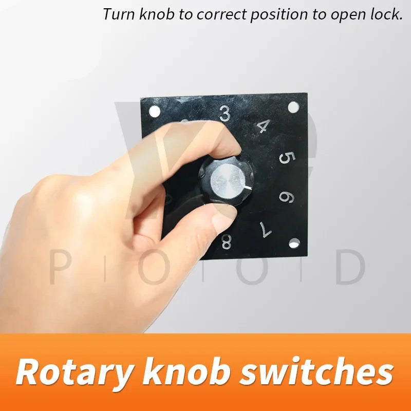 live-action escape the room devices rotary knob switches turn each knobs to correct position to unlock TAKEGISM mechanism