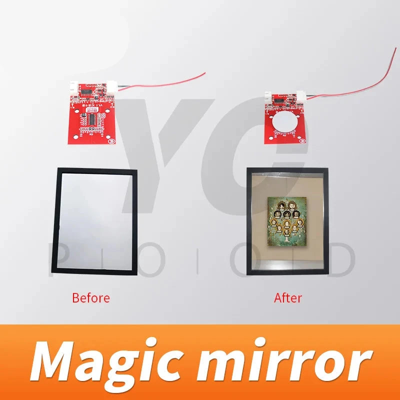 Escape room magic mirror IC card trigger escape game mirror mechanism for escape chamber room devices