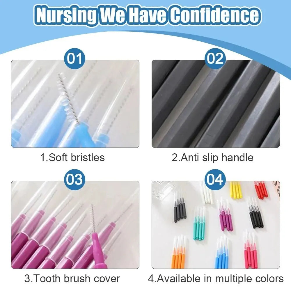 Interdental Brush Box Interdental Brush 20 Pieces Clean Tooth Gap Braces Gap Straight Orthodontic Interdental Brush