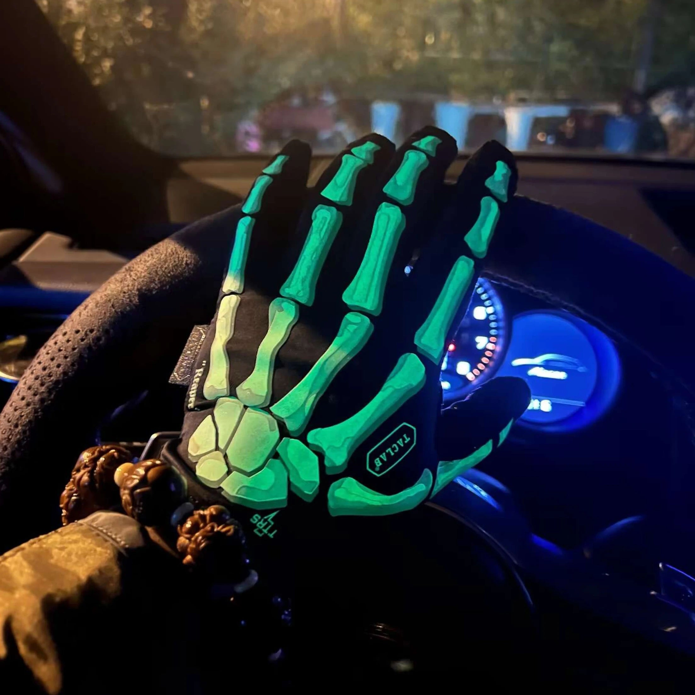 TACLAB T-Reaper cod cosplay ghost Drive Glow in Dark Shooting Airsoft Paintball Tactical Military Luminous Skeleton Hands Gloves