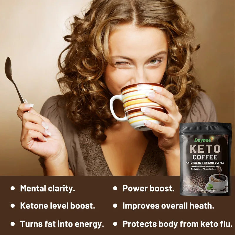 Keto Coffee Refreshing Low Calorie Appetite Suppression Instant Refreshing Keep Staying Focused Black