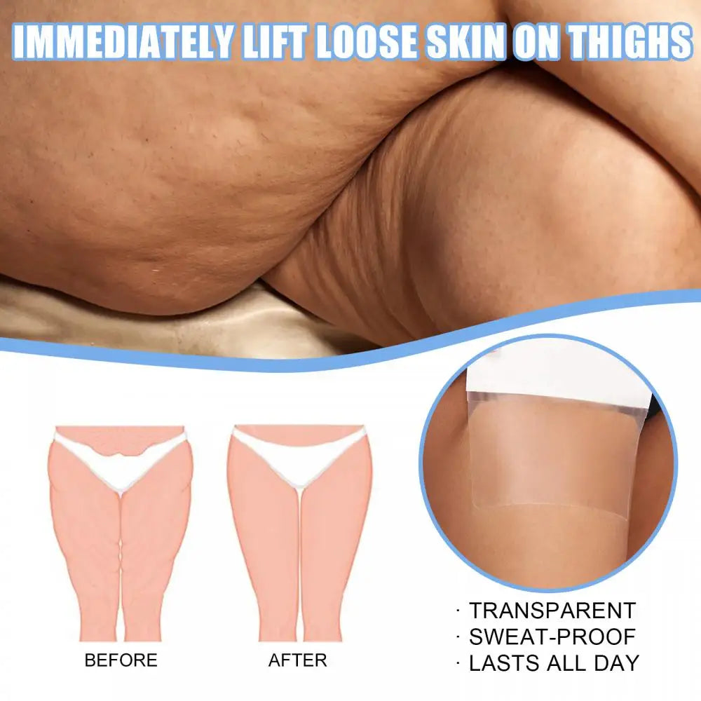 Thigh Lifting Tape Transparent Invisible Leg Lift Firming Stickers Anti Cellulite Thigh Shaping Slimming Patches Latex Free