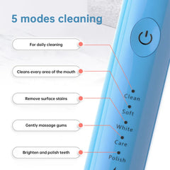 Oral Cleaning Electric Tooth Brushes Long Lasting Smart Wireless Rechargeable Automatic Ultrasonic Electric Toothbrush