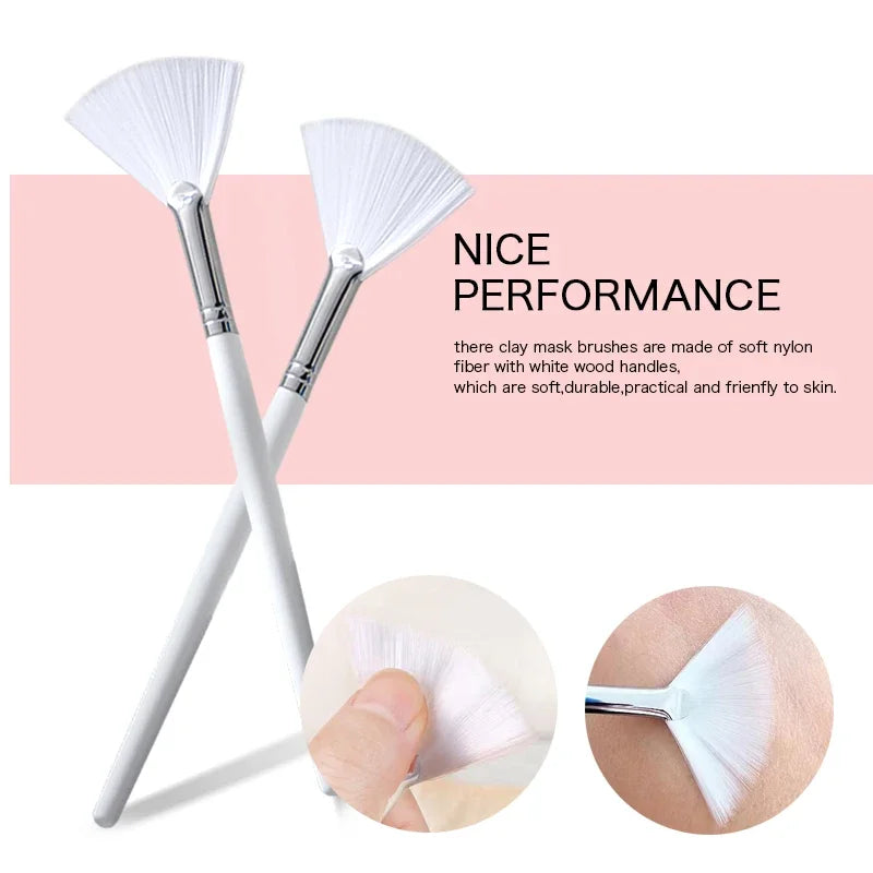 DIY Face Mask Brush Set Soft Applicator Brushes Makeup Tools Includes Soft Fan Facial Brushes Acid Applicator Brush