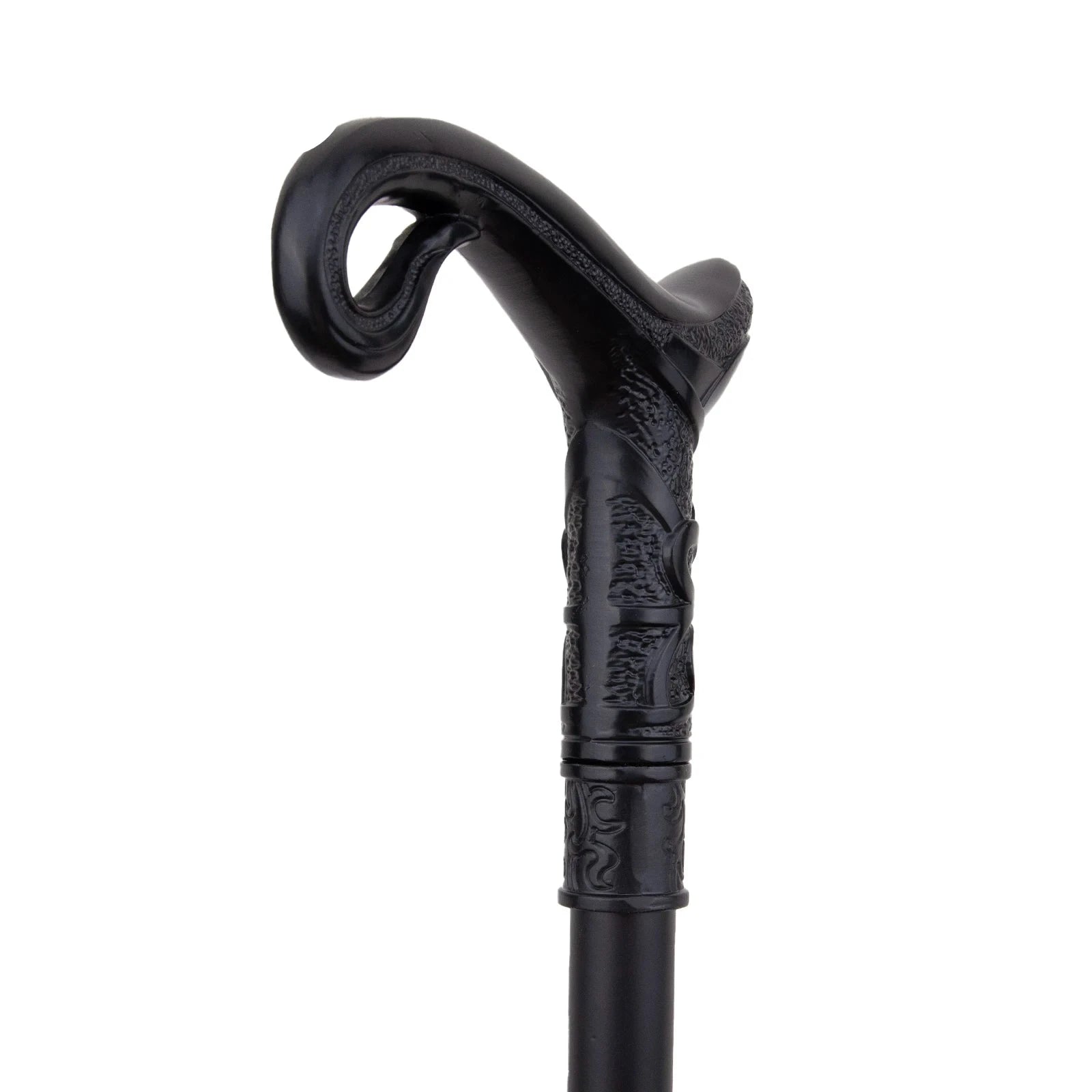 Black Luxury Curve Line Type Walking Stick with Hidden Plate Self Defense Fashion Cane Plate Cosplay Crosier Stick 93cm