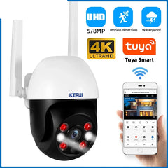 5MP 8MP 4K PTZ WiFi IP Wireless Camera Tuya Smart Outdoor Home Security Dual Lens 10MP 5K Camera CCTV Video Surveillance