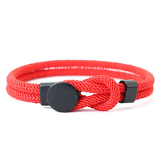 New Novel Men Rope Bracelet Double Layer 4mm Nylon Cord Chain Braclet 3 Sizes Lucky Red Thread Pulseria Gift For Him Accessories